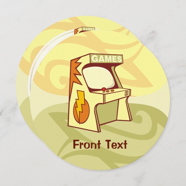 Convites Arcade Machine (Frente/Verso)