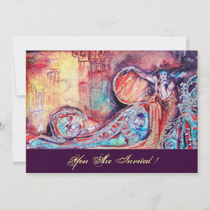 Convites ARCADIA - PLANTA DE BORBOLETA Vermelha Azul, Rosa