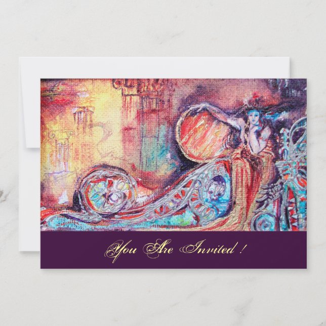 Convites ARCADIA - PLANTA DE MANTEIGA - Cor-de-rosa azul (Frente)