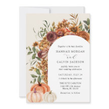 Arch Autumn Florals Pumpkin Wedch