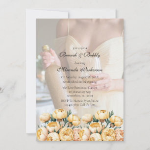 Convites Arch Butter Yellow Photo Brunch e Bubble