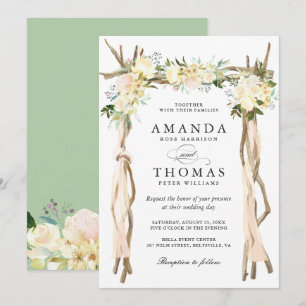 Convites Arch da Madeira Casamento Floral Russo da Costa do