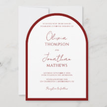 Arch de Casamento Simples Crimson Red Border