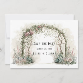 Convites Arch Floral Greenery Casamento Salvar A Data