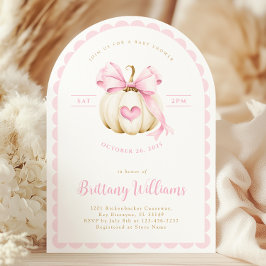 Convites Arch Little Pumpkin Girl Chá de fraldas