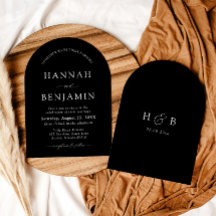 Arch Modern Black & White Minimalist Weding