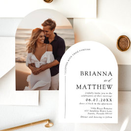 Convites Arch Modern Black & White Minimalist Weding