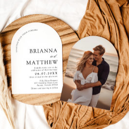 Convites Arch Modern Black & White Minimalist Weding