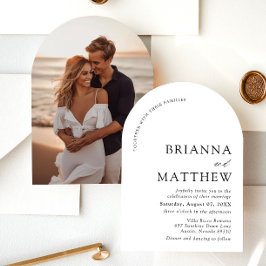 Convites Arch Modern Black & White Minimalist Weding