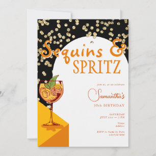 Convites Arch Modern Sequins Elegantes Spritz Verão Anivers