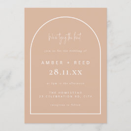 Convites Arch Modern Tying Knot Weding Blush Blush Script R