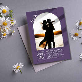 Convites Arch Moderno I Foto Que Eu Envolvi Vinho No Casame