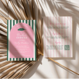 Convites Arch Pink And Green Beverly Hills Bridal Shower