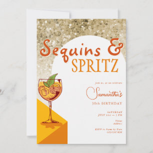 Convites Arch Sequins Modernos Elegantes Spritz Verão Anive