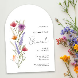 Convites Arch Simple Floral Dia de as mães Brunch