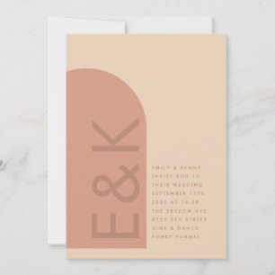 Convites Arch Terracotta Pampas Boho Desert Coral Weding