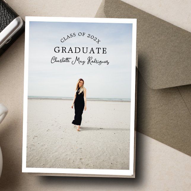 Convites Arched Class Graduate Photo Invitation (Criador carregado)