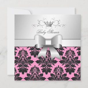 Convites Arco 311-Blackberry Sweet Pink Damask  Chá de fra