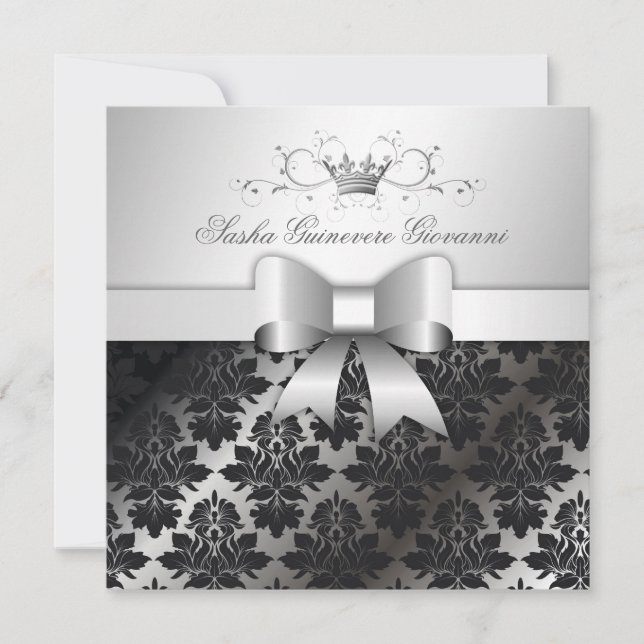 Convites Arco 311-Blackberry Truffle Damask| Doce 16 (Frente)