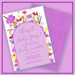 Convites Arco 60ª Festa de aniversário de flor selvagem rox<br><div class="desc">Um arco de Boho roxo rodeia seus 60º detalhes de Festa de aniversário. Flores silvestres coloridas adicionam um toque floral em roxo, amarelo alaranjado e vermelho. A escrita moderna também em roxo adiciona uma vibração de tendência que também é feminina. O dorso é roxo profundo com um sutil padrão de...</div>