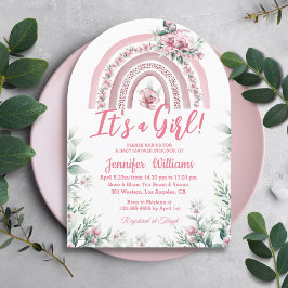 Convites arco arco arco-íris do arco-íris do chá de fraldas