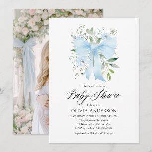 Convites Arco Azul, Chá de fraldas Floral Bloomo