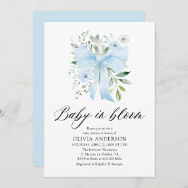 Convites Arco Azul, Chá de fraldas Floral Bloomo