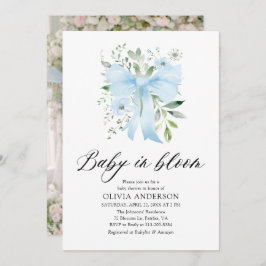 Convites Arco Azul, Chá de fraldas Floral Bloomo