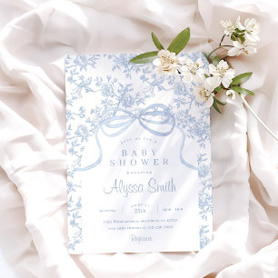 Convites Arco azul claro, Chá de fraldas e Arco