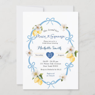 Convites Arco azul-coquetete azul-limão principal