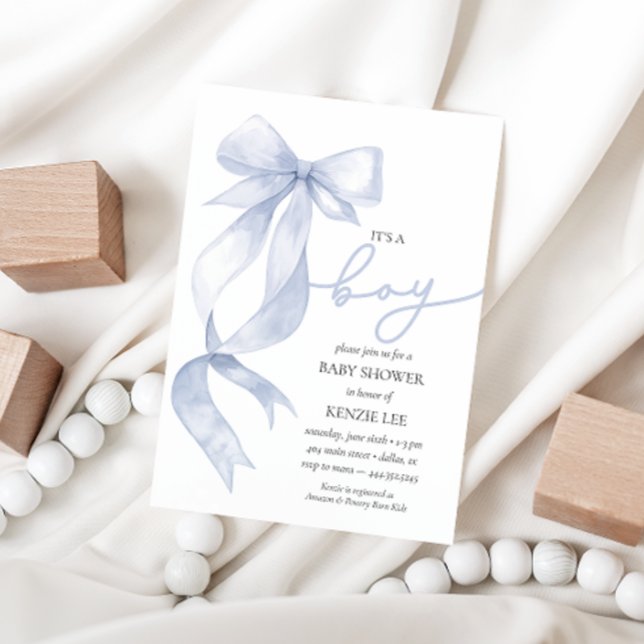 Convites Arco Azul É um Chá de fraldas (Criador carregado)