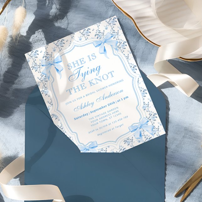 Convites Arco azul Ela é Chá de panela de Casando (Criador carregado)