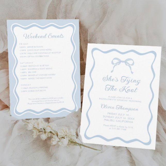 Convites Arco azul Ela é Festa de solteira de Casando (Criador carregado)