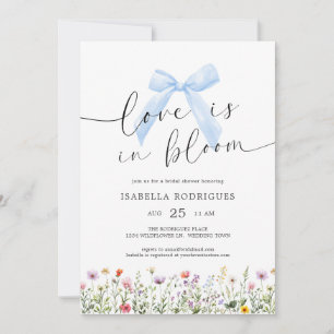 Convites Arco Azul Floral Amor em Flor Chá de Noiva