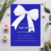 Arco branco azul-real Quinceanera