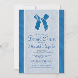 Convites Arco branco azul Vintage Chá de panela linen conv