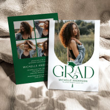 Arco Branco e Verde Moderno Foto Graduação