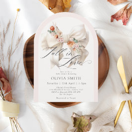 Convites Arco branco elegante Chá de fraldas floral