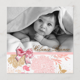 Convites Arco Branco Rosa de Festa de aniversário de Convit