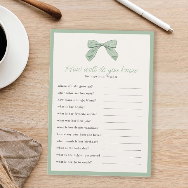 Convites Arco Classic Sage Como você conhece bem o jogo do  (Criador carregado)