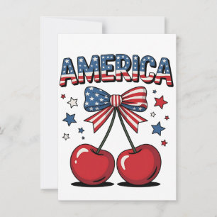 Convites Arco Coquete Americano Cereja Estética Bandeira EU