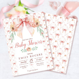 Convites Arco Coquette e Chá de fraldas Florals