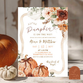 Convites Arco Coquette Pumpkin Fall Ivory Boho Chá de frald