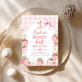 Convites Arco Coquette Strawberry Berry Primeiro primeiro a