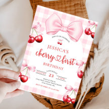Arco cor-de-rosa Cherry First Festa de aniversário