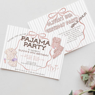 Convites Arco da Coquette Bonita Pajama arrasou aniversário