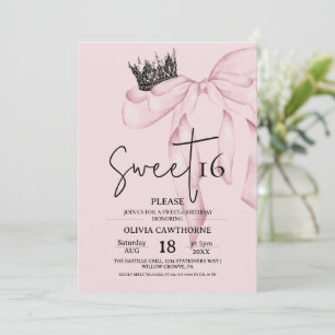Convites Arco de 16º Aniversário ⎮ Moderno Sweet 16 Rosa