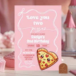 Convites Arco de Amor Rosa Você Dois Aniversário de Segunda