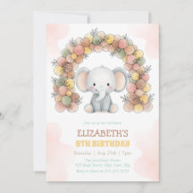 Arco de Balões de Elefante Fofo para Aniversário