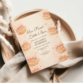Convites Arco de Canela Rosado Pequeno Pãozinho 1º Aniversá
